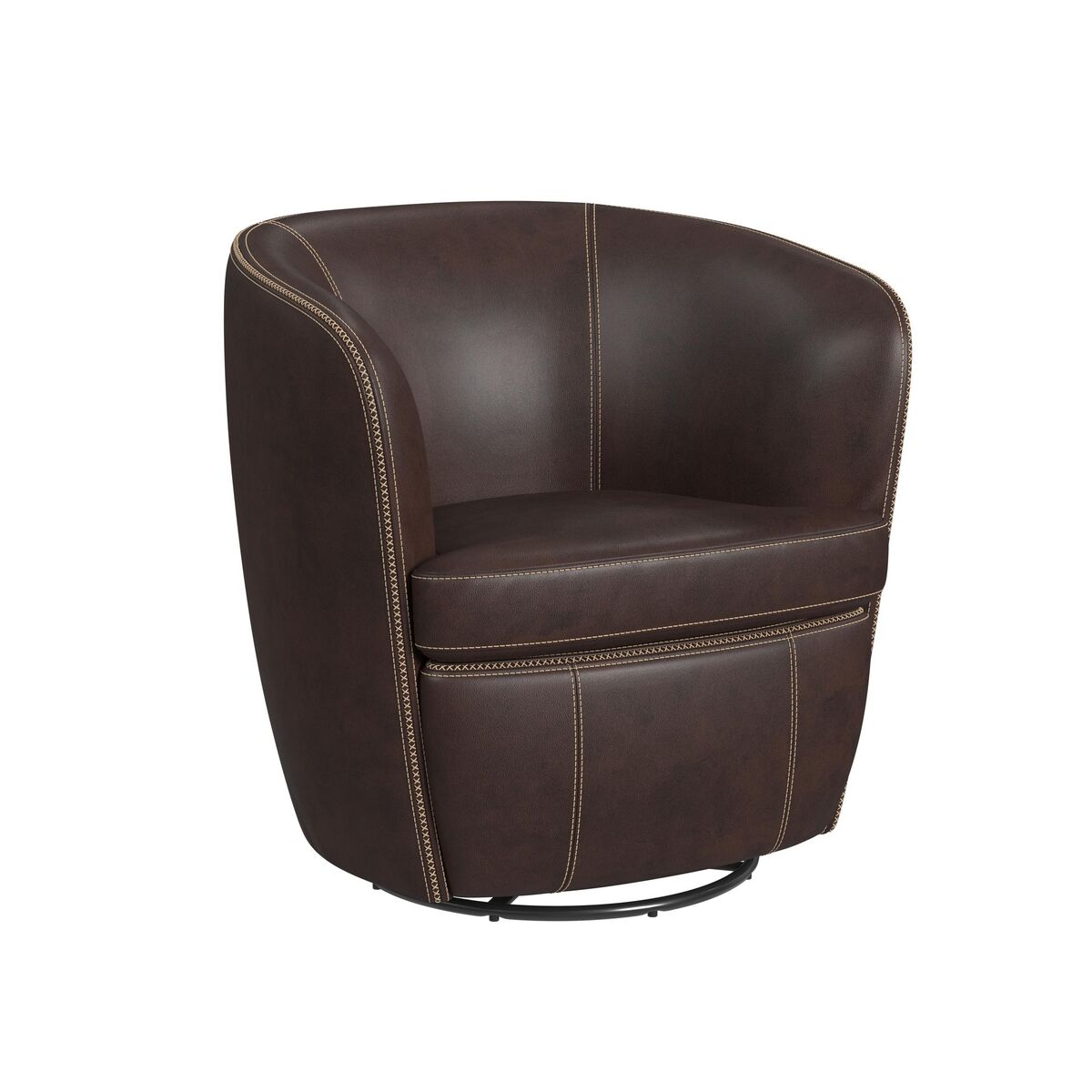 Vito Swivel Chair - Pebble Brown - ELMT