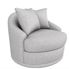 Alanna Swivel Barrel Chair - Denim - BHF