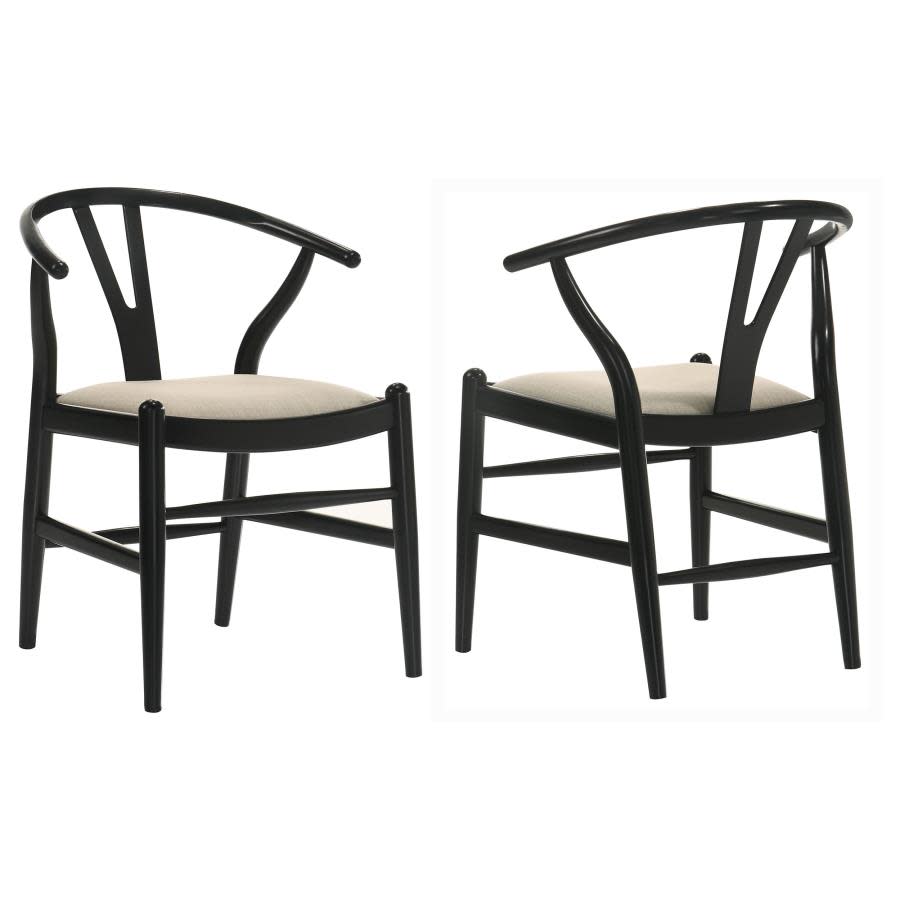 Crestmont Wood Wishbone Dining Chair - Blk - CFC
