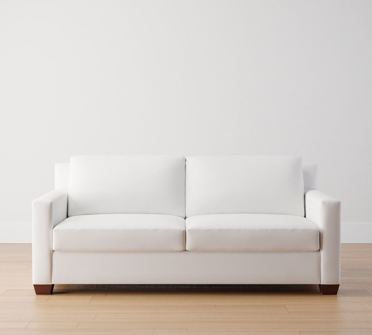 York Sq. Arm Two-Seater Sofa - Everyday Linen - WSI