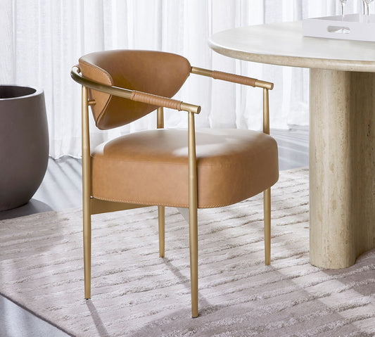 Marquette Faux Leather Dining Armchair - WSI