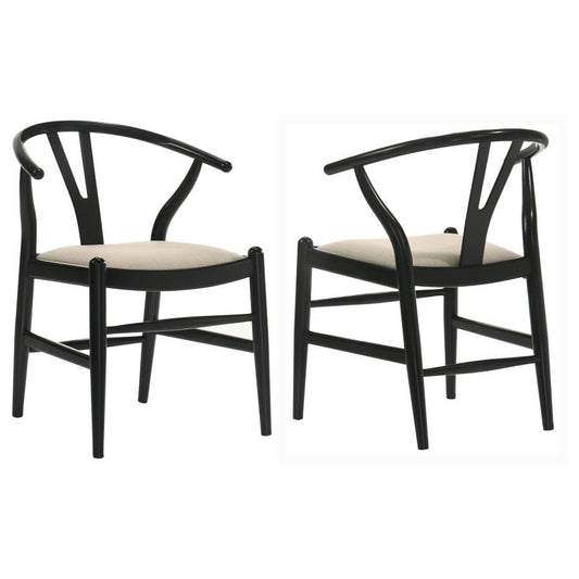 Crestmont Wood Wishbone Dining Chair - Blk - CFC